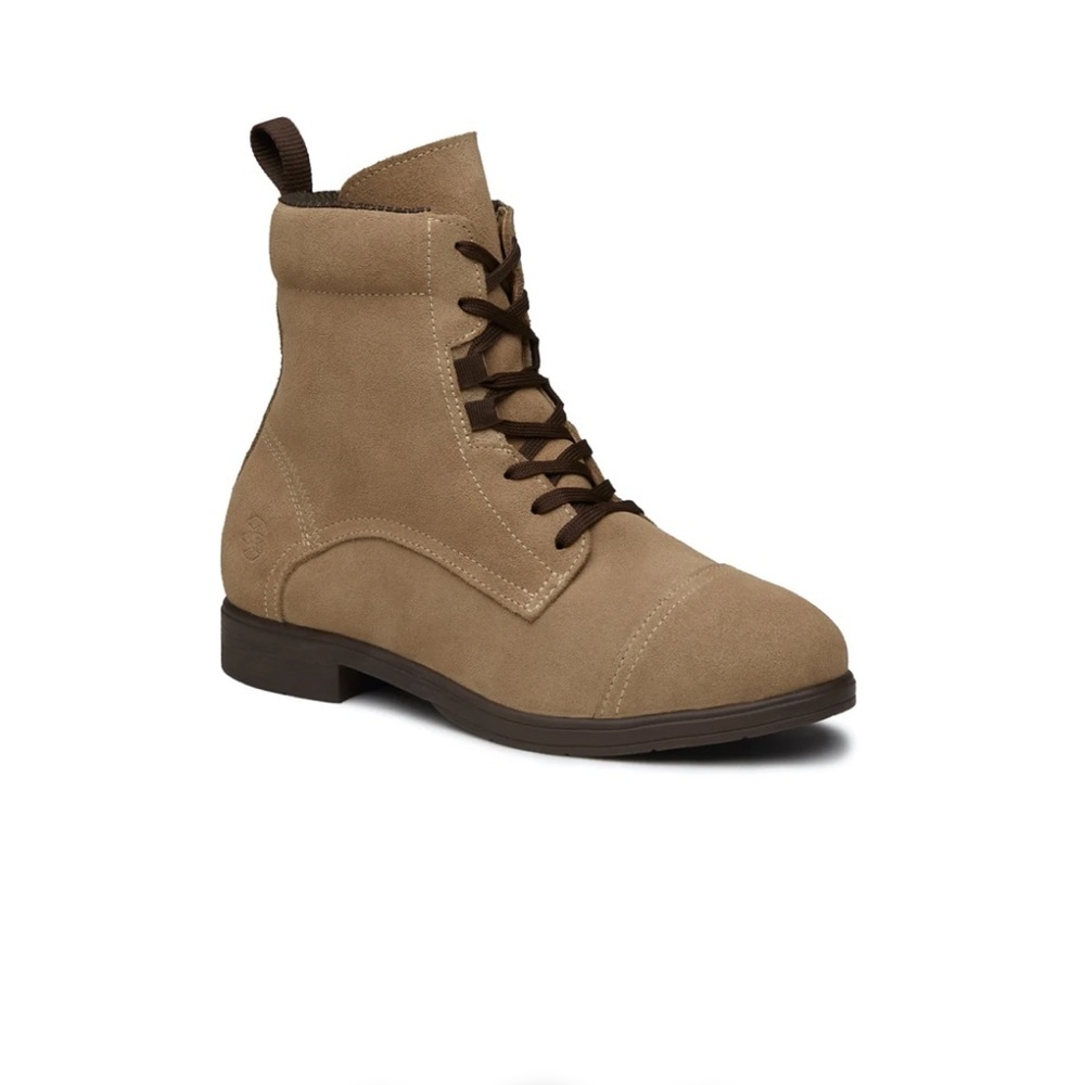 Women's Tan Lace-Up Ankle Boots